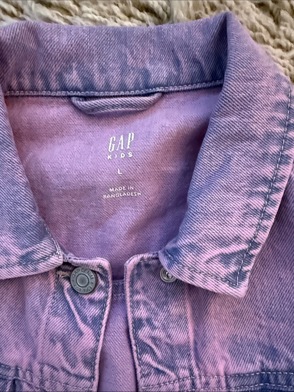 GAP Lavender/Pink Kids Denim Jacket and Pants Set - Picture 3 of 9